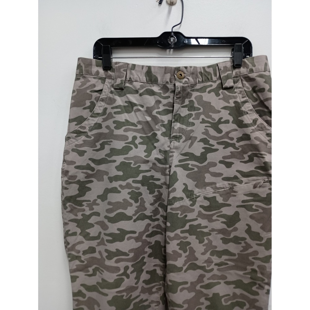 Duluth Trading Co Jogger Pants Womens 12 Green Camo Cargo Utility Outdoor - Picture 2 of 14